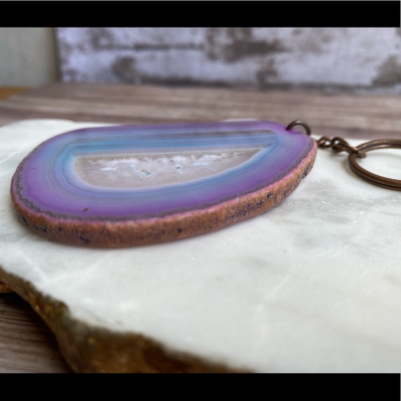 Rainbow Agate Keychain 🌈 - Picture 3 of 5